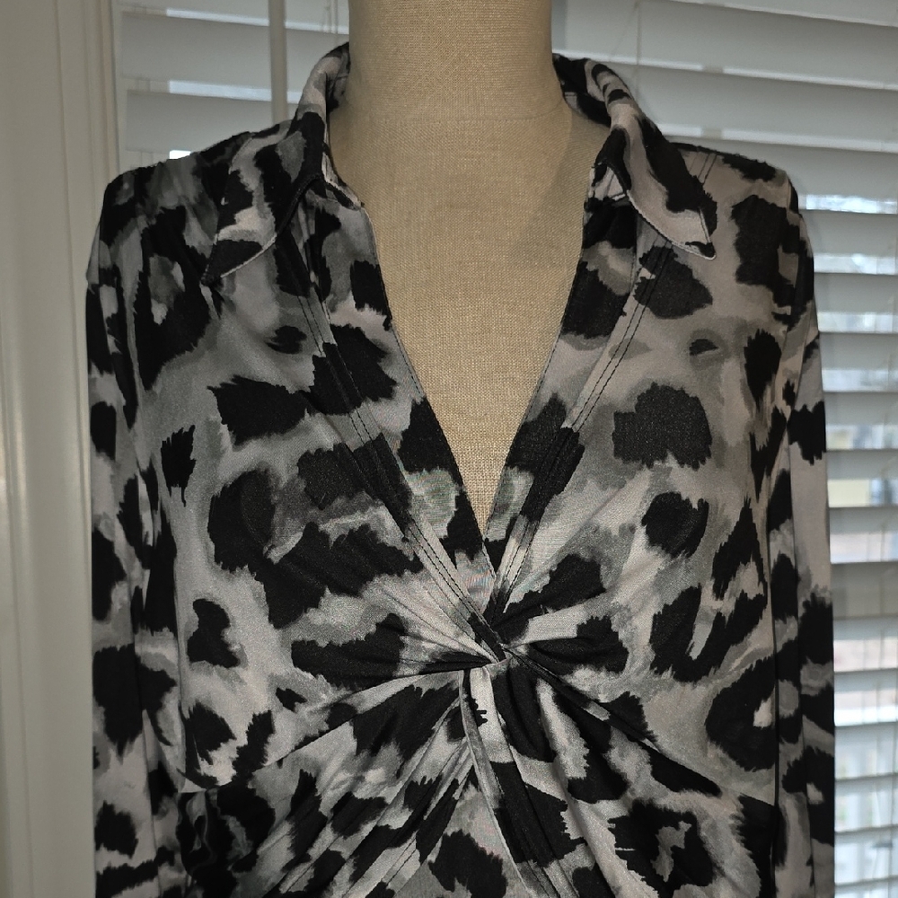 Cache Monochrome Patterned Blouse - image 3